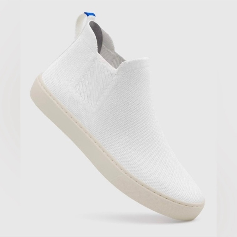 Rothy’s The Chelsea Ankle High Top Bright White Sneakers